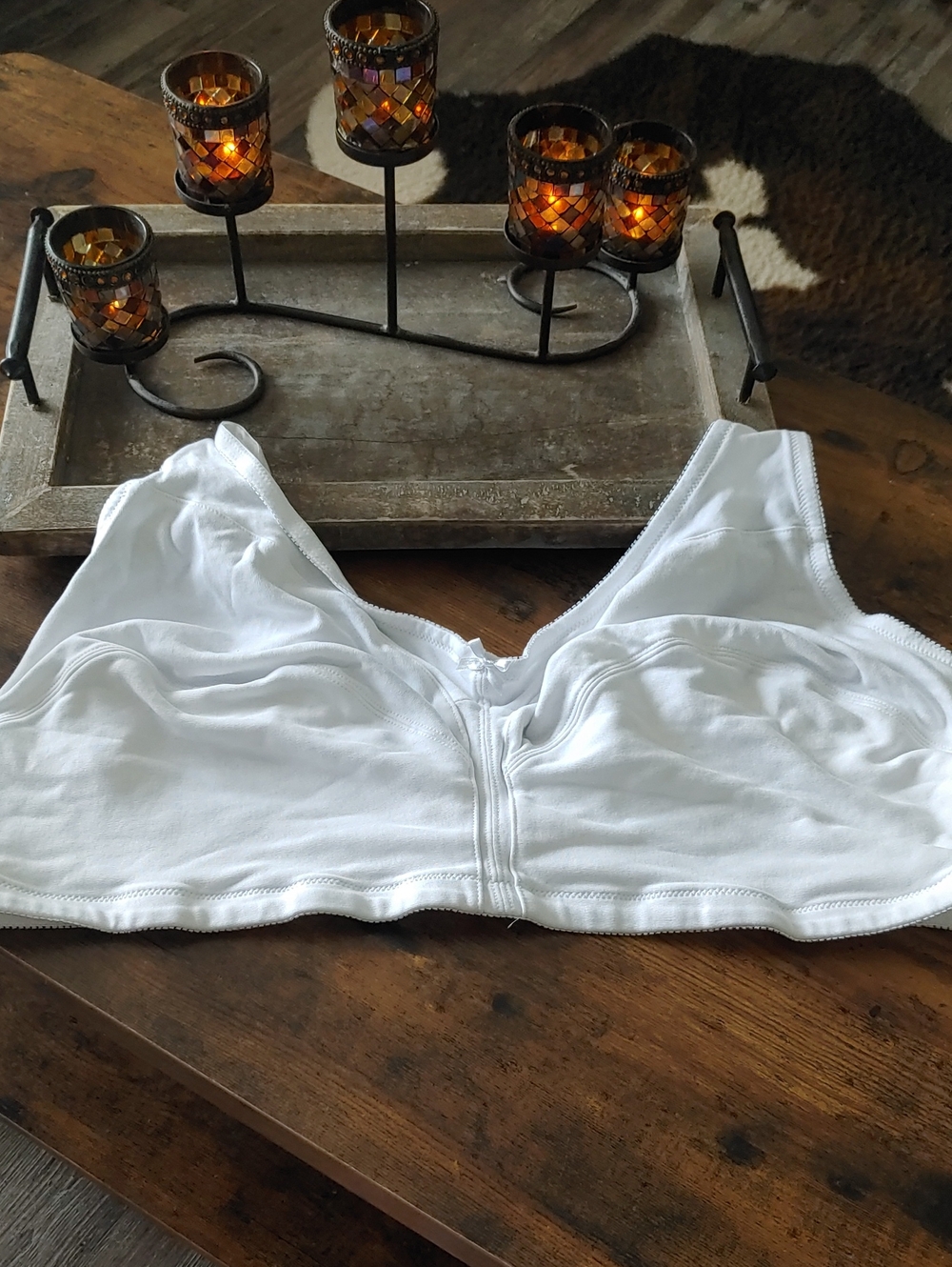 NWOT 54DDD Comfort Choice white Unpadded Wirefree Soft Bra